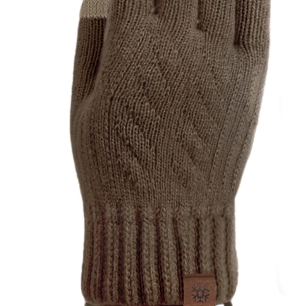 Insulated Touchscreen Plush Sherpa Lined Knit Gloves Winter Outdoor Men Women